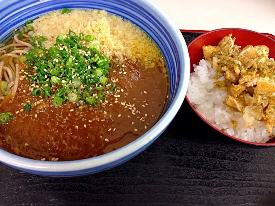 立食いそば手帳 名店120［首都圏編］白河そば（牛込柳町）カレーそば＋きざみごはん（S）|ゆうじ.さん