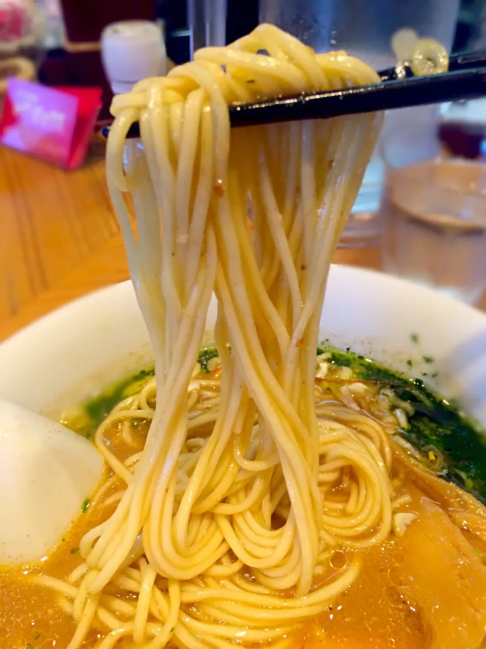 Snapdishの料理写真:味噌ラーメンの麺@トイ・ボックス|morimi32さん