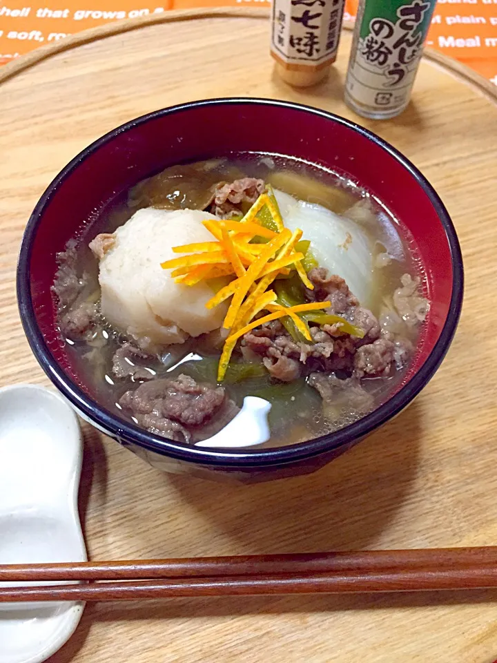 Snapdishの料理写真:#寒い夜#芋煮にしてみました#ユズ☆山椒#黒七味|ようこさん