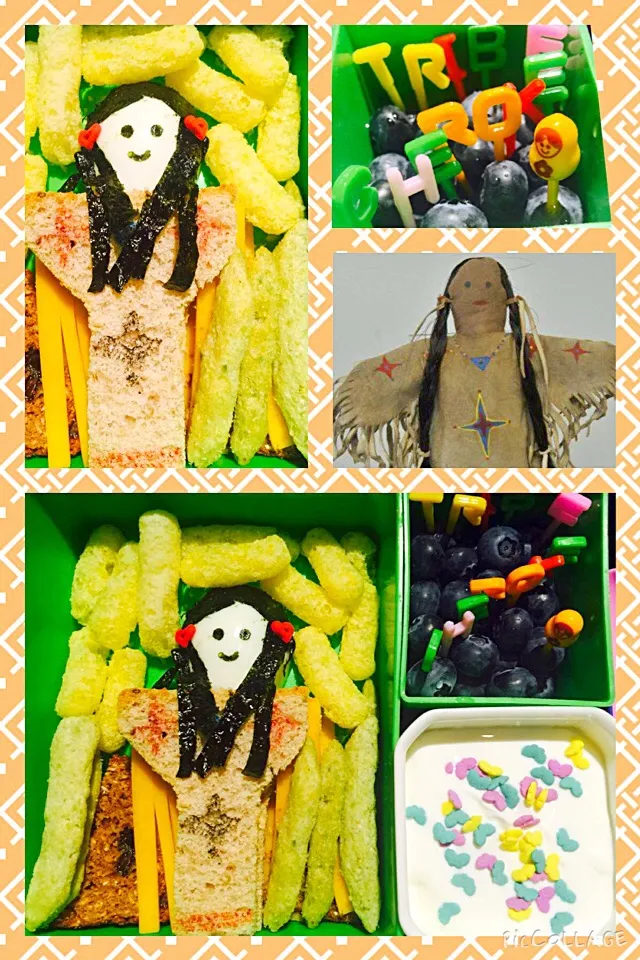 Snapdishの料理写真:Cherokee Doll Bento (Native American Bento Series)|Cheryl Melnickさん