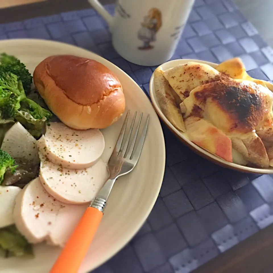 朝食◎ フルーツグラタン🍎🍌|しょちちさん