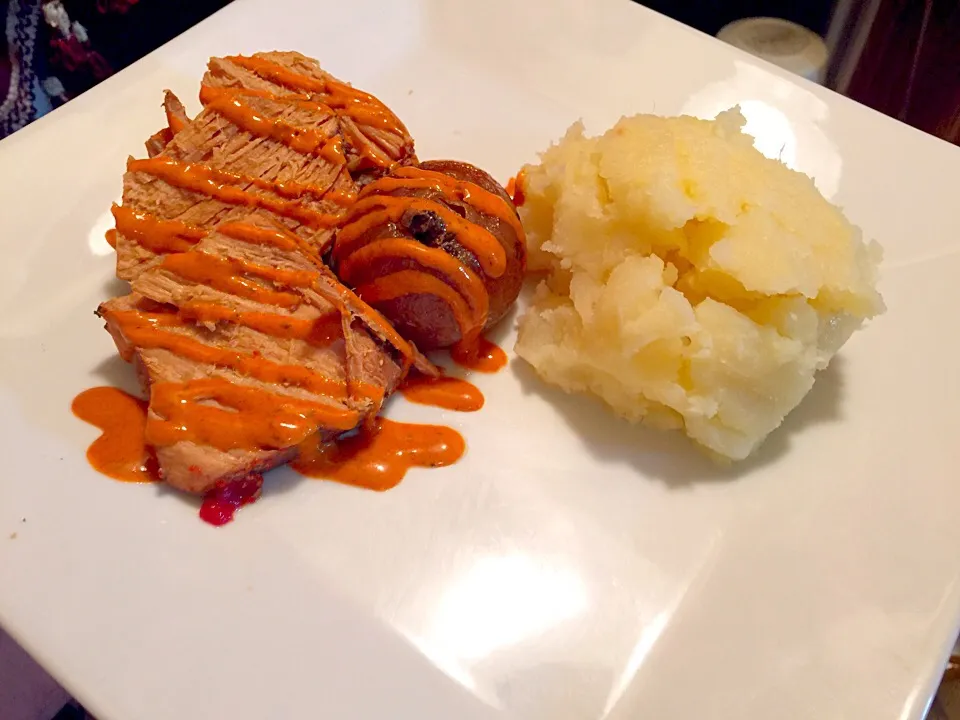 Pork Roast n Caramelized Onion topped w/Ghost Sauce|Chef Ampさん