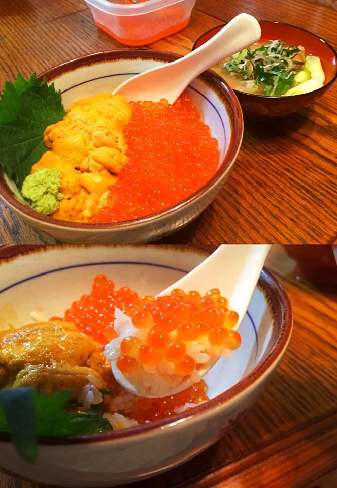 うにいくら丼✨|おかっぴーさん