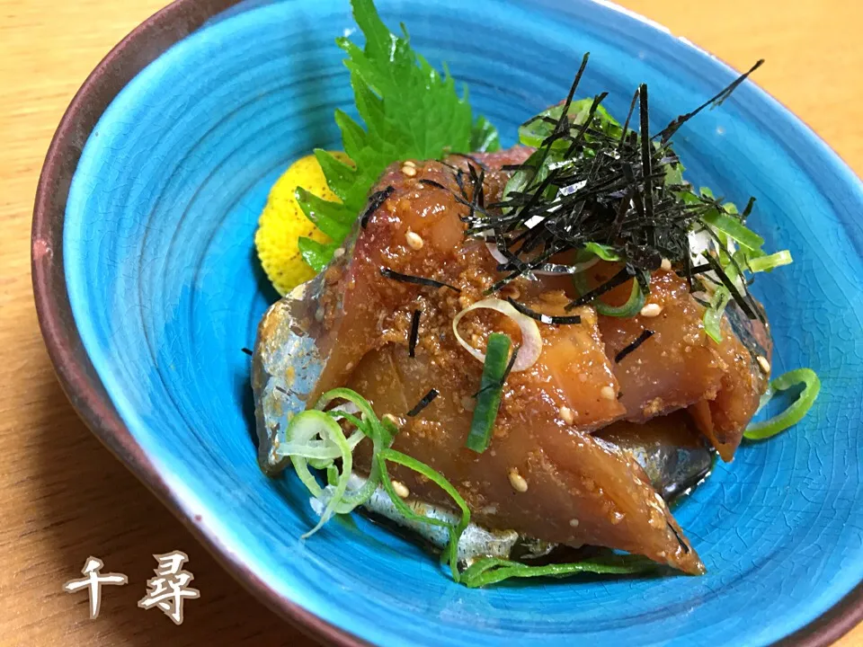 ゆりえちゃんの料理 鰤のりゅうきゅう
を鯵で。
昼呑みのアテに🎶🎶|川上千尋さん