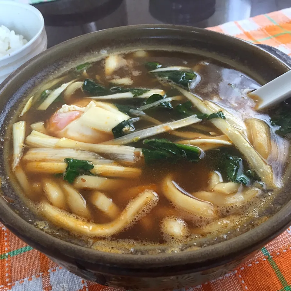 Snapdishの料理写真:鍋焼きカレーうどん|純さん