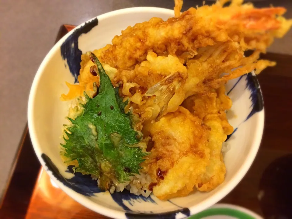 Snapdishの料理写真:海老ふぐ天丼(*^^*)|ゆりぞ。さん