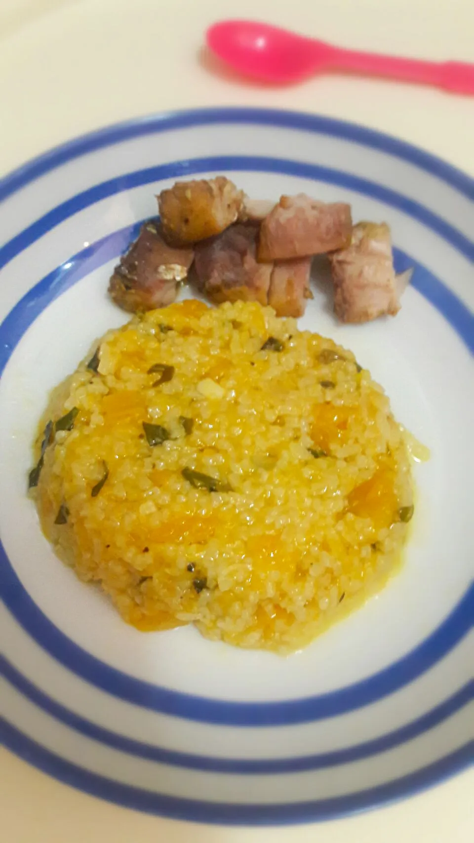 Snapdishの料理写真:pumkin risotto and grillfish #baby food|shahenさん