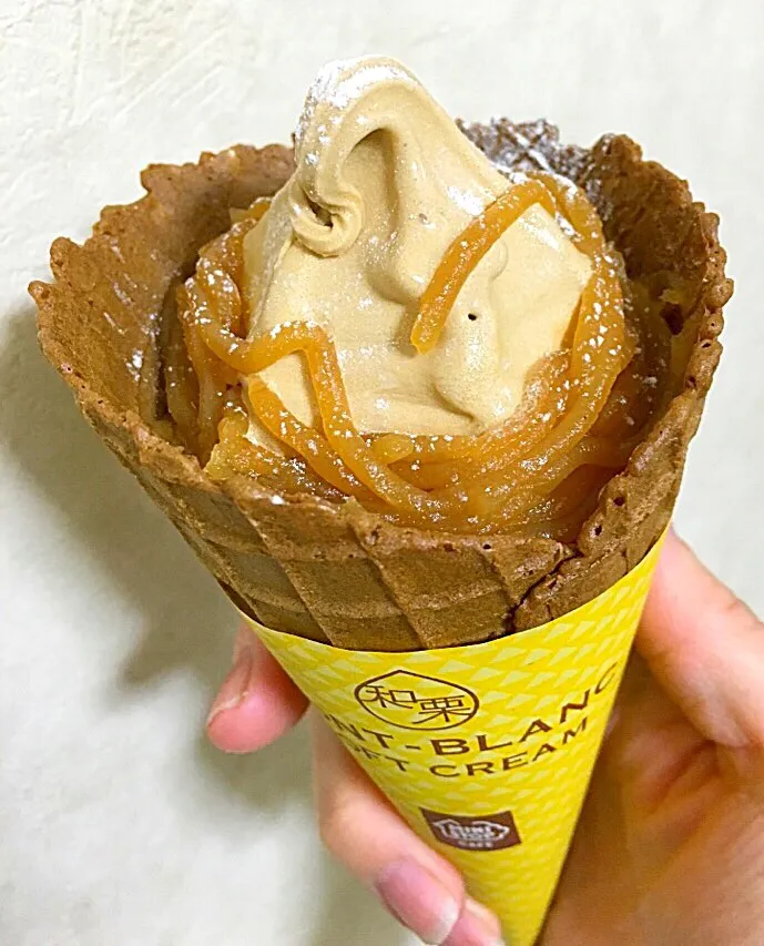 Snapdishの料理写真:プレミア和栗モンブランソフト🍦|ゆかりさん