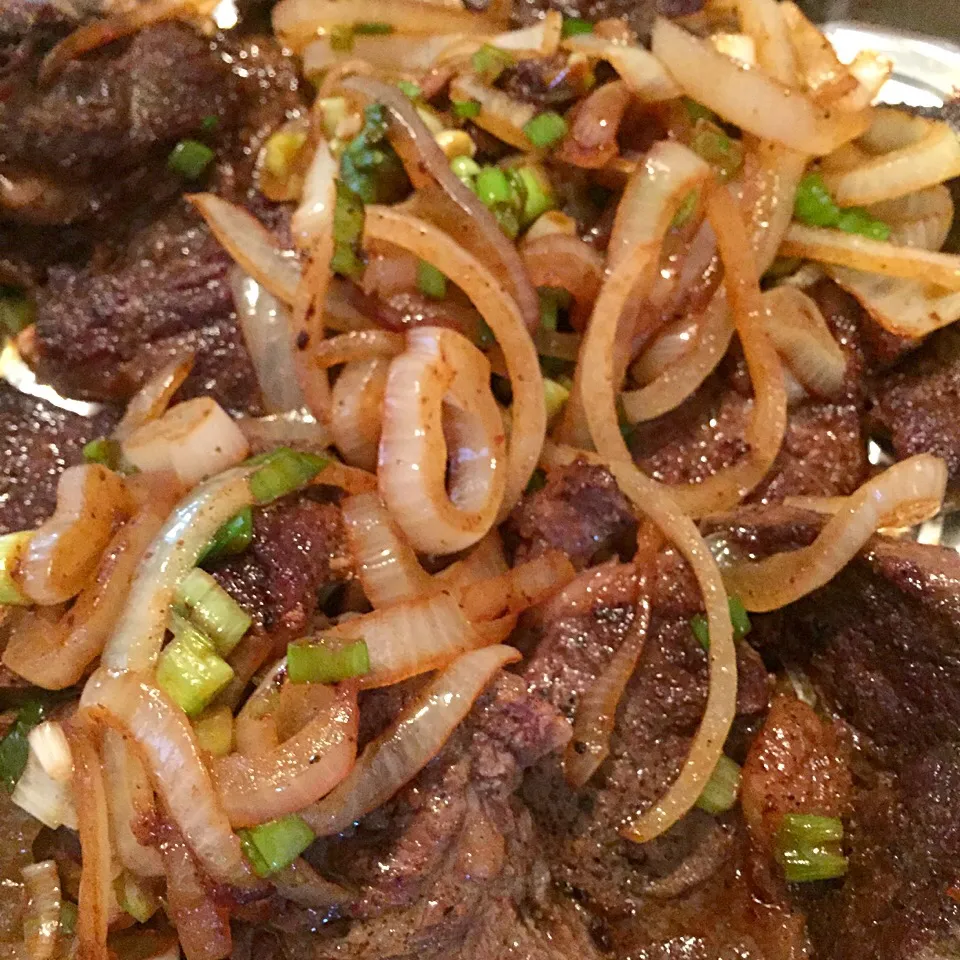 Steak with onions|Nyaさん