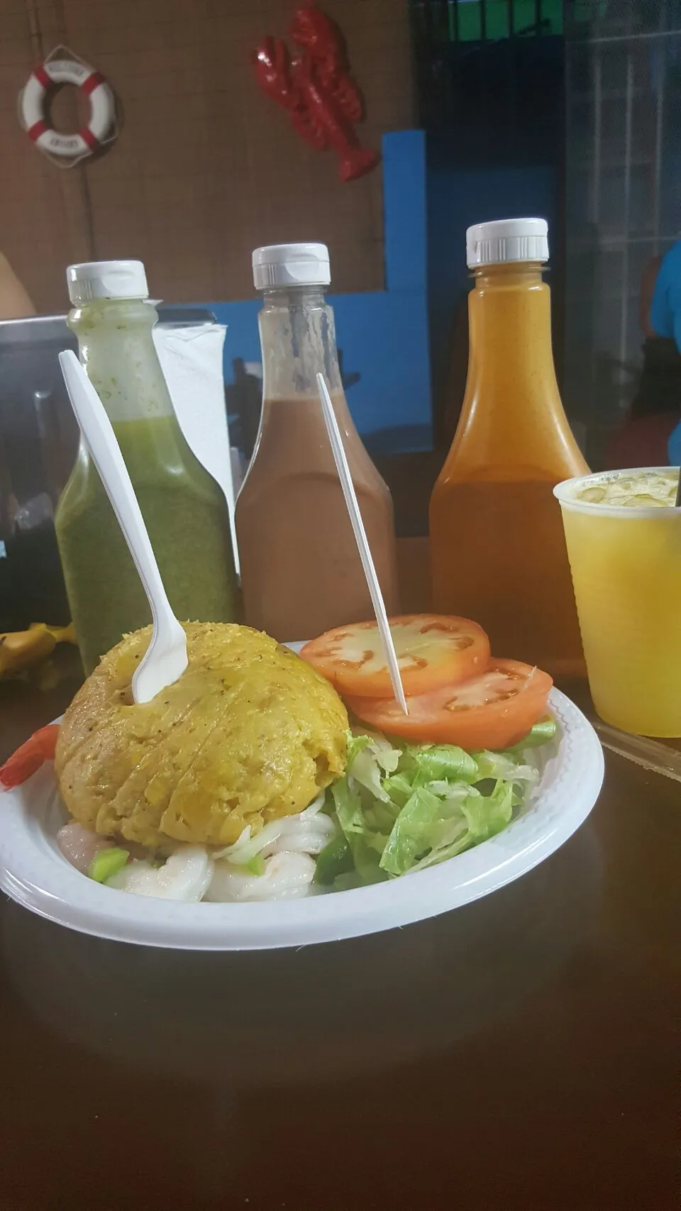 Snapdishの料理写真:Mofongo  and shrimp|Aury Mari Cruzさん