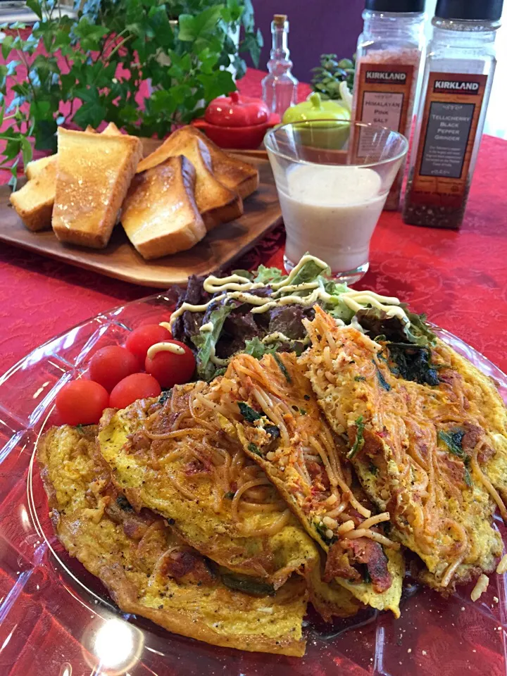 Spanishomeletteな朝食🍝|みなさん