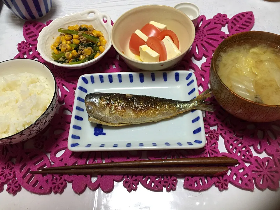 ある日の晩御飯(^-^)鰯を焼きました！|えりちゃんさん