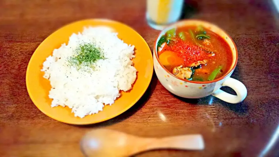 ほうれん草とチキンのスープカレー(*^^*)|ニイロハルナさん