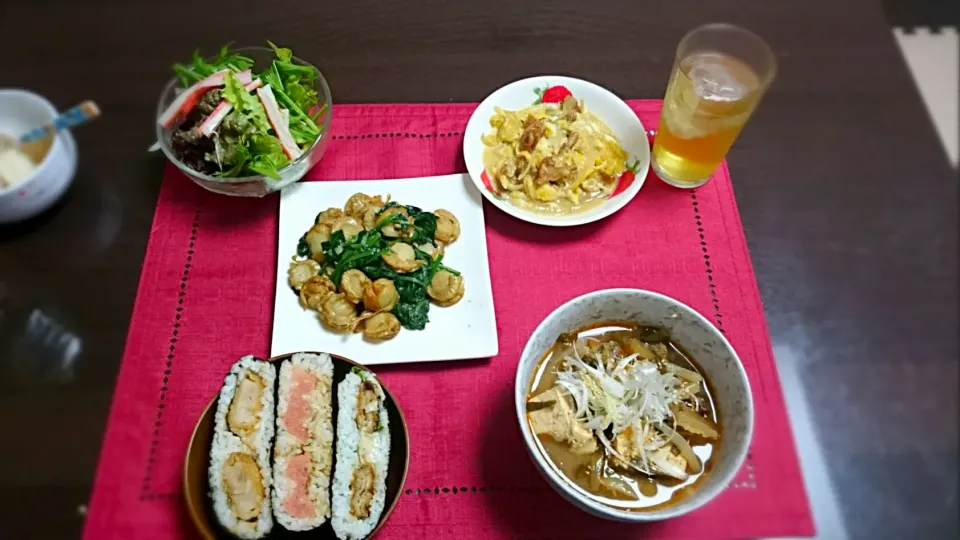 #おにぎらず #牛筋煮込み #ホタテほうれん草 #たまご料理|Rina Otaさん