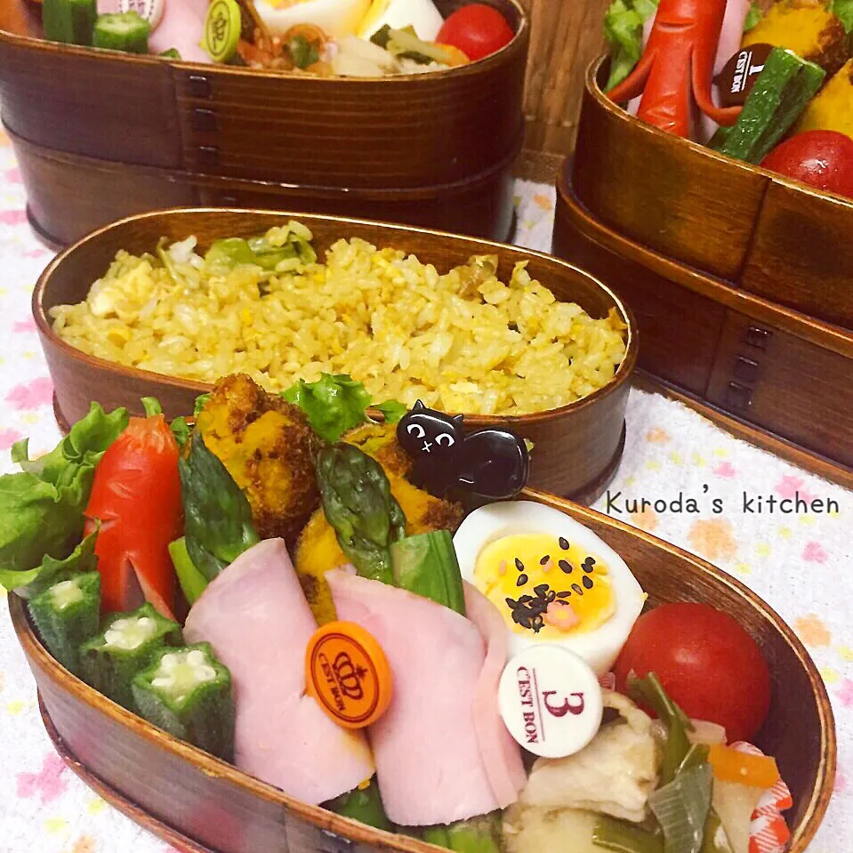 Snapdishの料理写真:かぼちゃコロッケ弁当 (♡´艸`)|kiyomi sakuraiさん