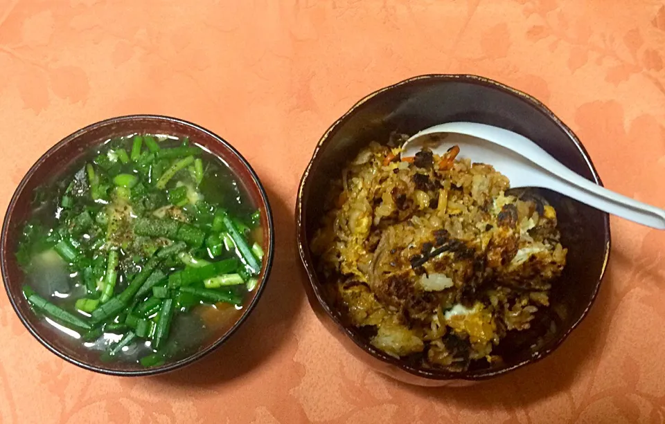 石焼風ビビンバ 中華根菜豆腐わかめスープ|Junko Tominagaさん