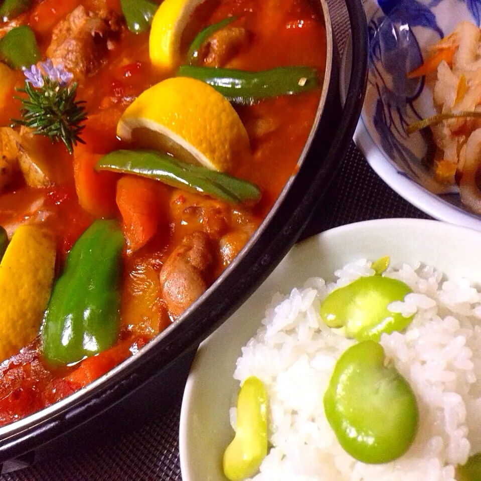 鳥手羽元のトマト煮込み鍋|Cuisineさん