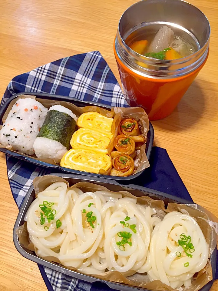 Snapdishの料理写真:息子くん、つけうどん弁当♪|ゆきさん