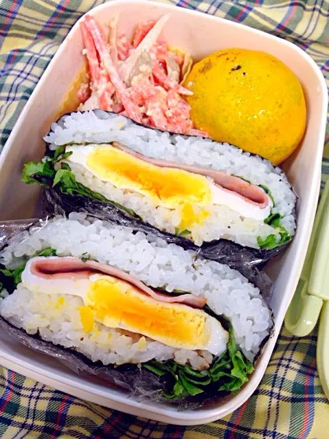 5分あれば何とかなる⁉️自分用おにぎらず弁当|けいさん