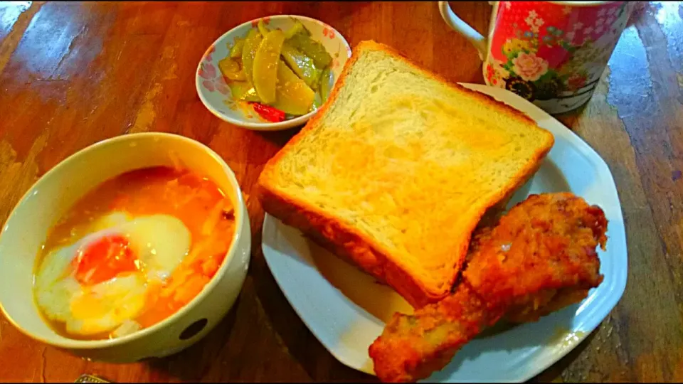 ﾗﾝﾁに☆ｷｬﾍﾞﾂたっぷりﾄﾏﾄｽｰﾌﾟ＆ﾃﾞﾆｯｼｭ食ﾊﾟﾝ|メイメイda.さん