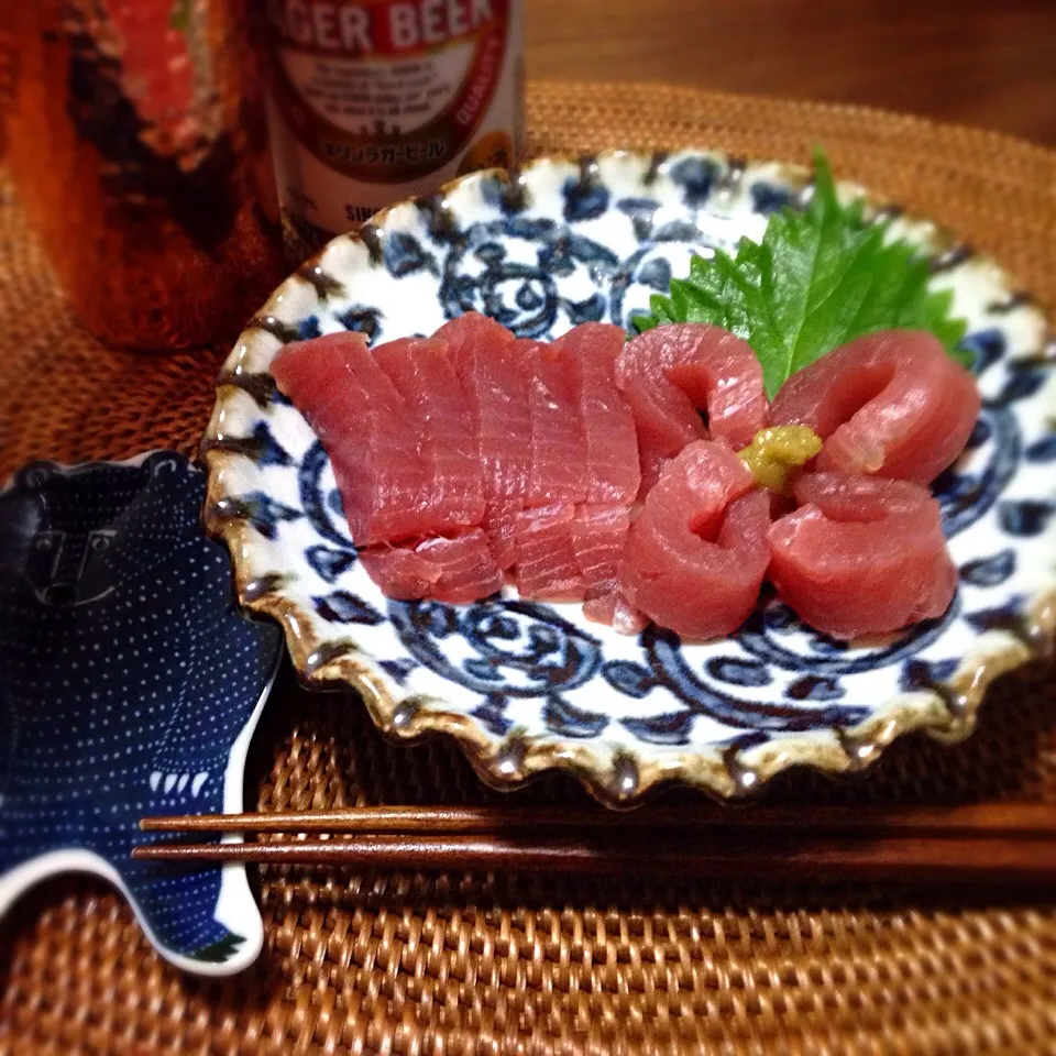 琉球生マグロでとりあえず😝🍺|nao子さん