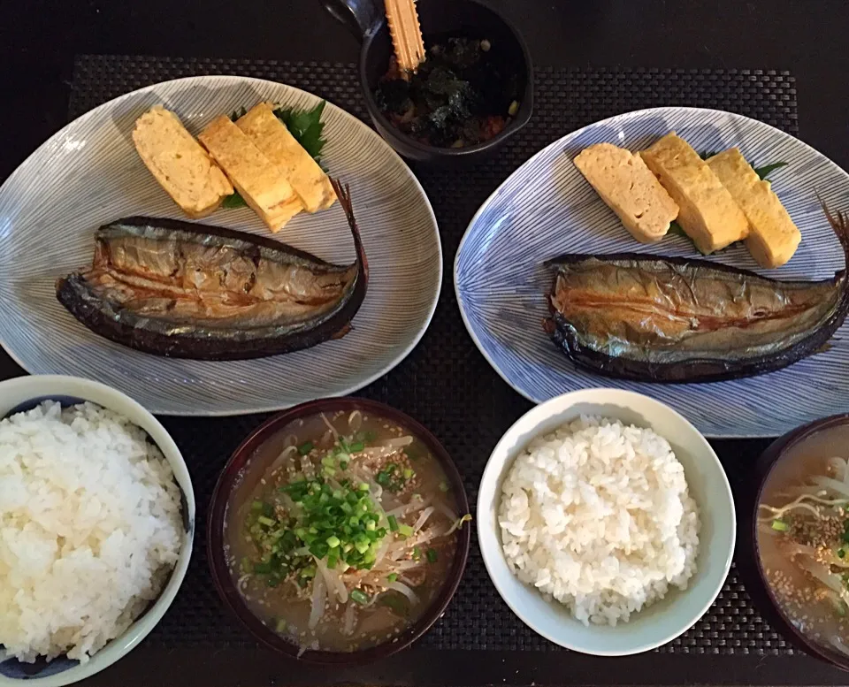 朝ごはん
⭕️さんまの干物
⭕️出し巻き卵
⭕️納豆
⭕️もやし入り 一風堂ラーメン

お友達から もらった 石川の美味しいお米です|ayumiさん