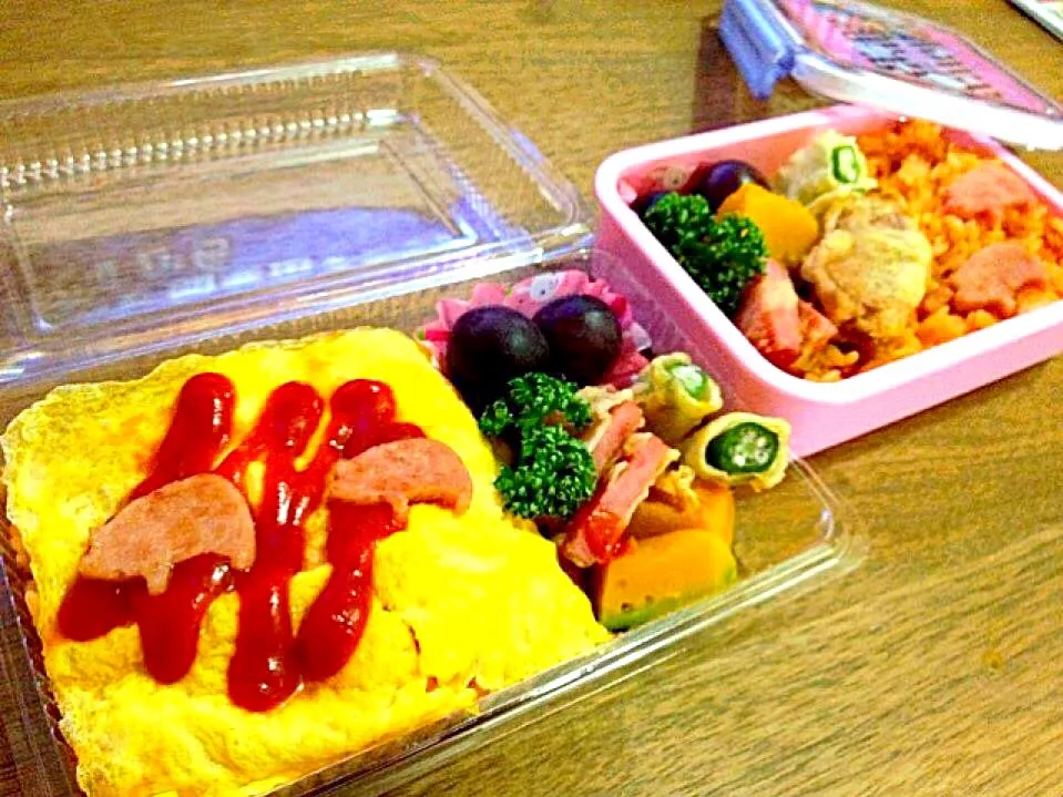 ぶたさんスパムオムライス弁当|おはなさん