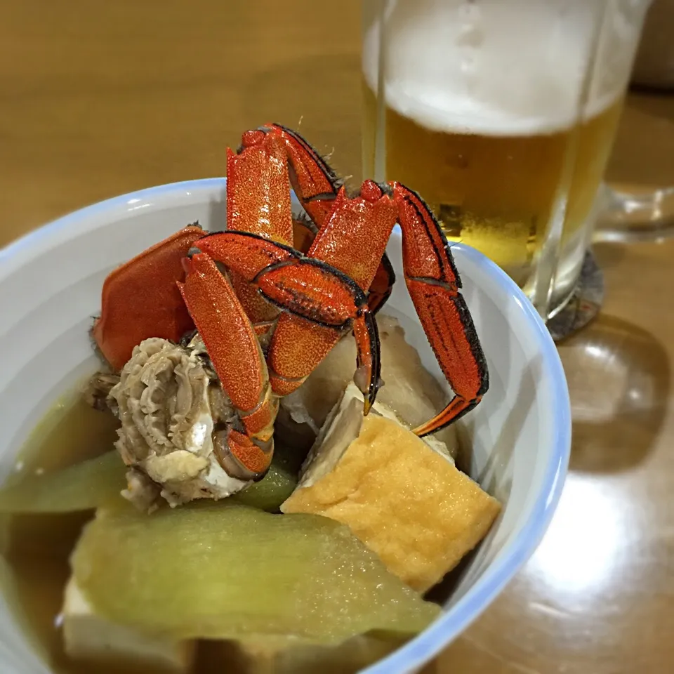 飲み友の誕生会②ツガニ汁|ち〜おんさん