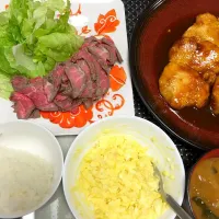 Snapdishの料理写真:チキン南蛮☆ローストビーフ