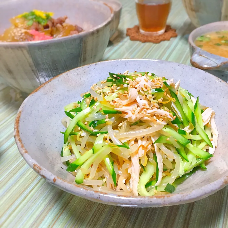 中華屋さんで食べたあの味。もやしとかしわの和えたん。|うさ爺さん