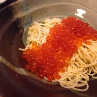 いくらの冷製パスタ