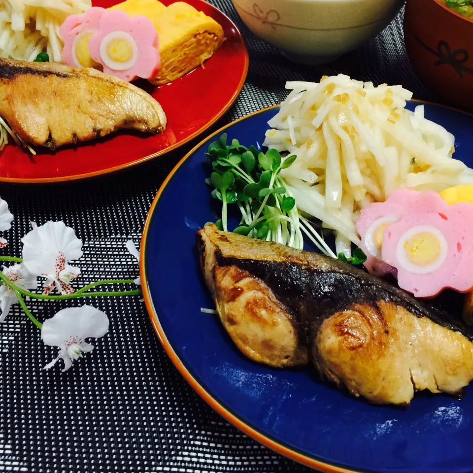 ぶりの照り焼き定食|上野和子さん