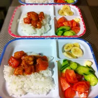 Snapdishの料理写真:Kid's Dinner 子供達の夕飯。全部リクエストで作りました。|松下ジェニファーさん