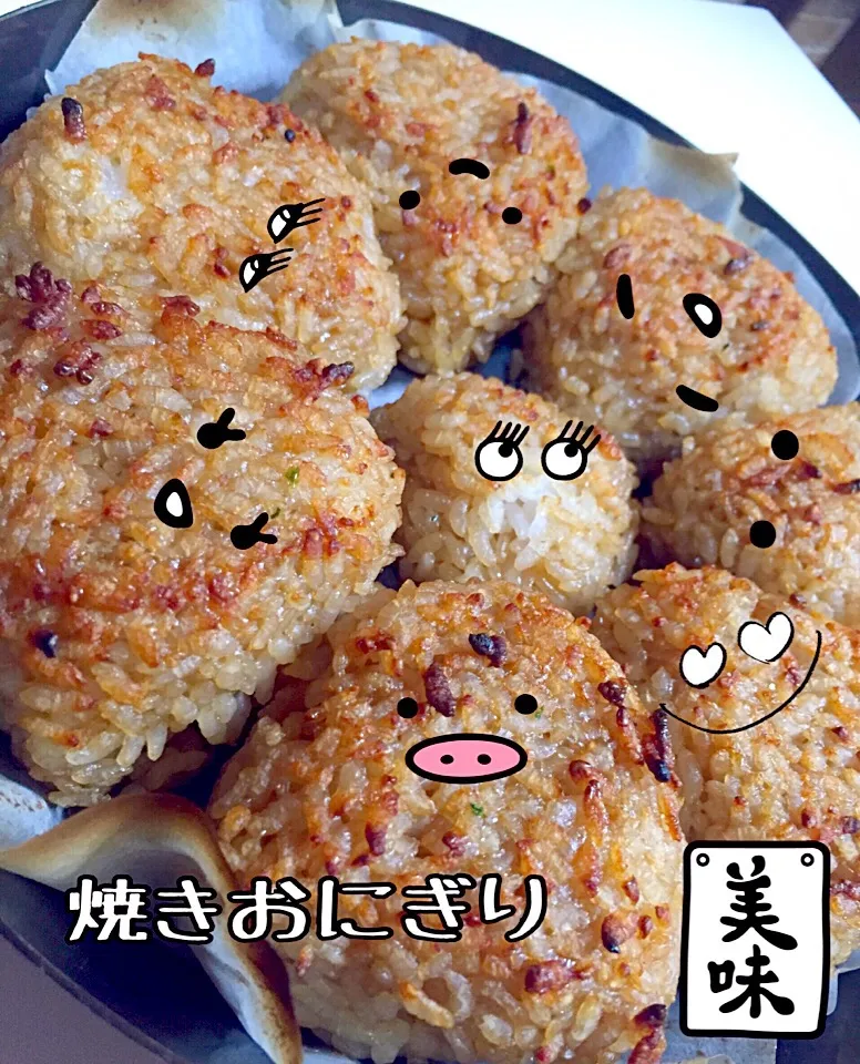 りるのんさんの料理 グリルプレートで買うより安い！あの焼きおにぎり🌸|✰︎miyu✰︎さん