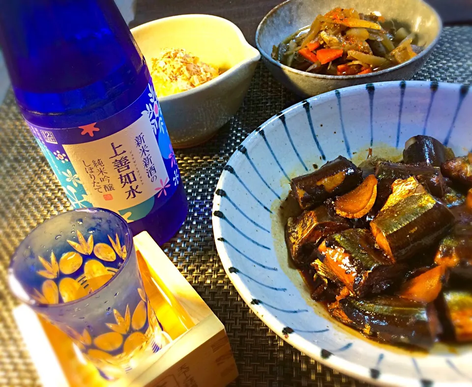 新米新酒の上善如水純米吟醸しぼりたて🍶と今夜のアテ(๑>◡<๑)✨|ぷっくりんこ💙さん