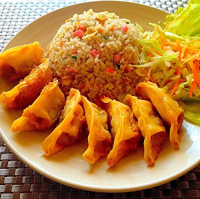 炒飯&揚げ餃子 Age gyōza & Fried rise|ガク魁‼︎男飯さん