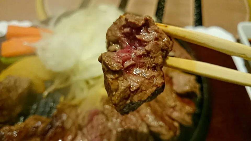 焼き肉屋さんのステーキ|あめちゃんさん