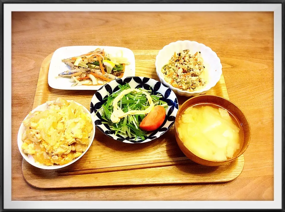 きびなご南蛮漬け&親子丼 in お麩〜夕飯(^▽^)〜|noⓂ︎さん