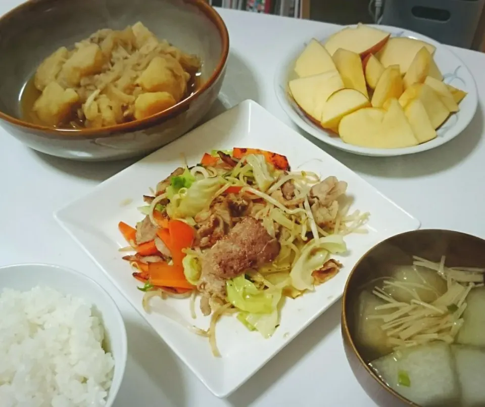 野菜炒め・肉じゃが・冬瓜の中華スープ|chocoさん