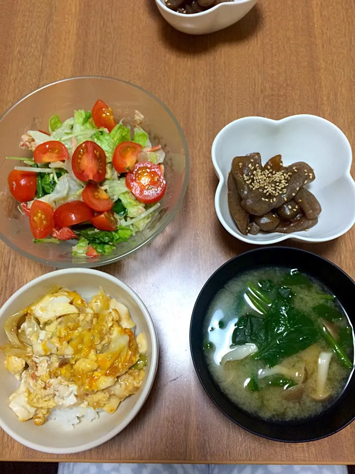 Snapdishの料理写真:豆腐のすきやき卵とじ丼|れいなさん