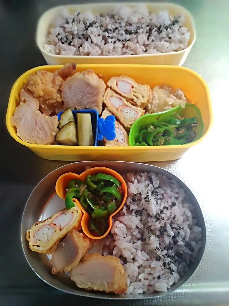 高校生(昼ごはん)と幼稚園児(朝ごはん)のお弁当|せおりつさん