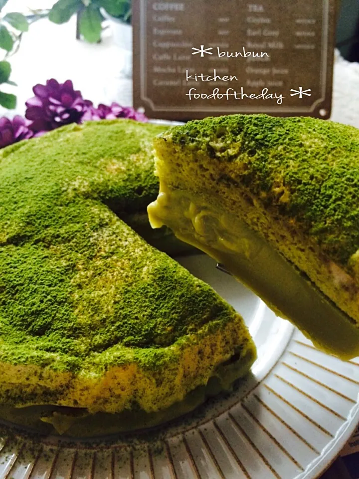 マジックケーキ♡今度は3層になりました♪抹茶バージョン♡|ハナたなさん