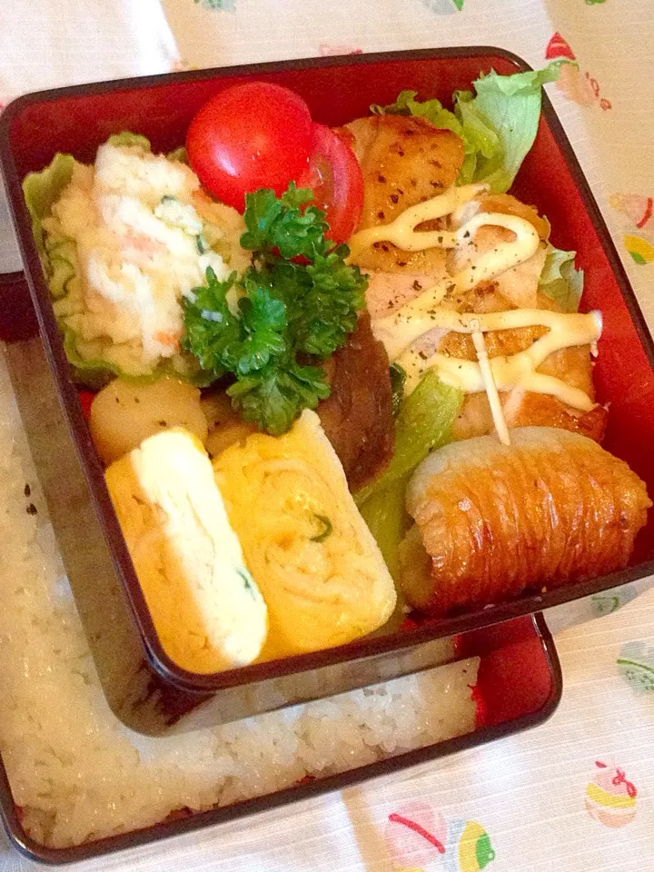 チキンソテー弁当(^^)|愛ママさん