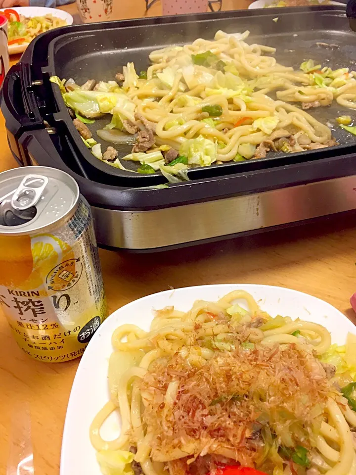 ゆーはん(＾∀＾)焼うどん🎵|ふみぃさん