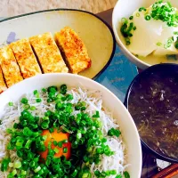 Snapdishの料理写真:しらす丼ランチ|まきさん