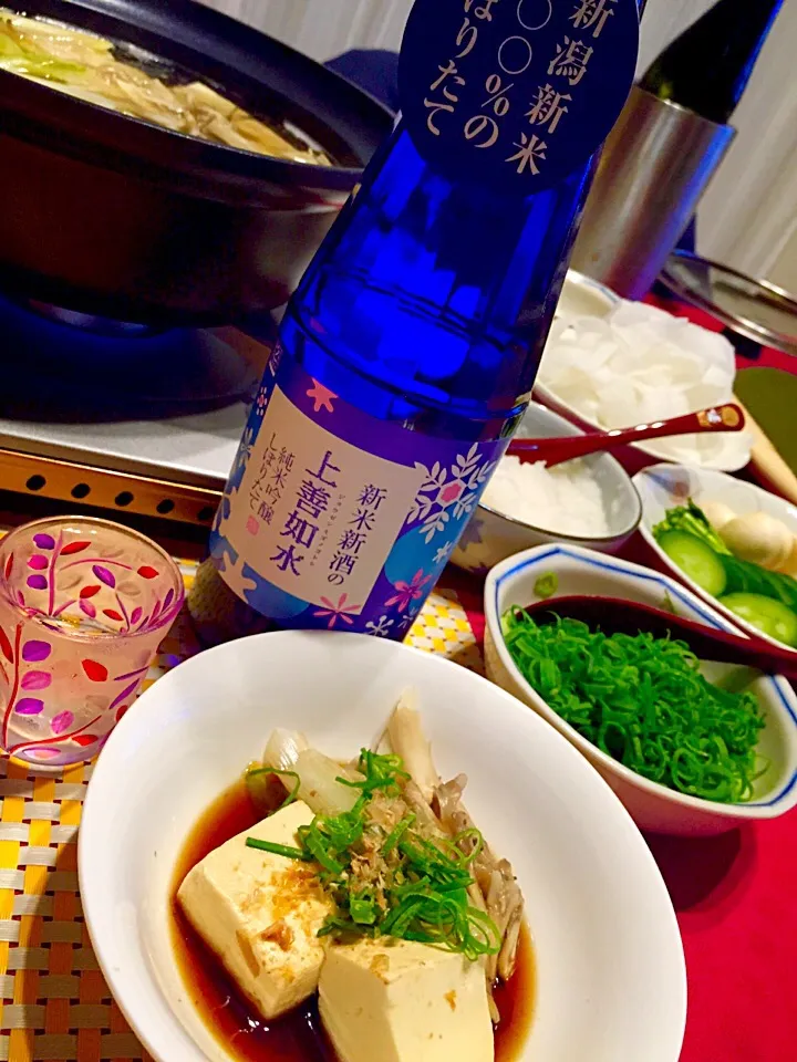 湯豆腐〜♡上善如水 スルスル飲めるね♪|ちぃちゃんさん