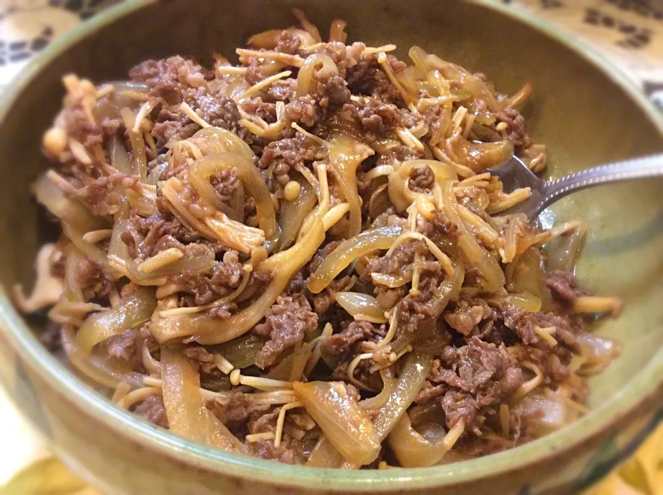 キノコのすき焼き風〜😋|アライさんさん