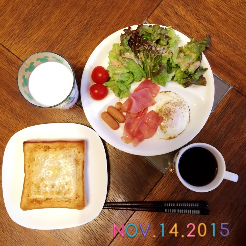 Snapdishの料理写真:主人の朝ごはん❤︎|Makinsさん