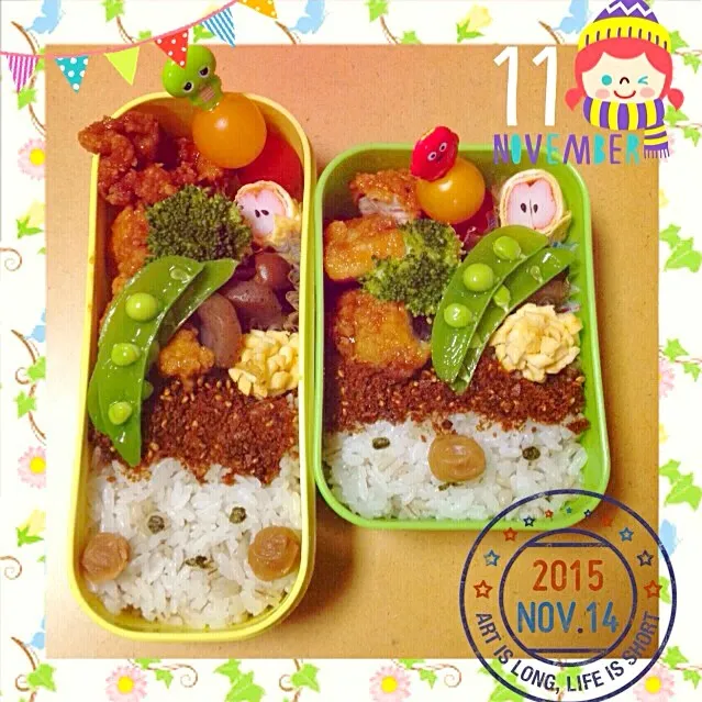 Snapdishの料理写真:2015/11/14  学童お弁当|もっさんさん