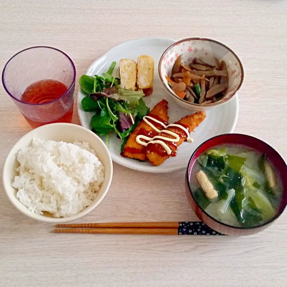 鯵フライの朝ご飯♡|Mami.Nさん